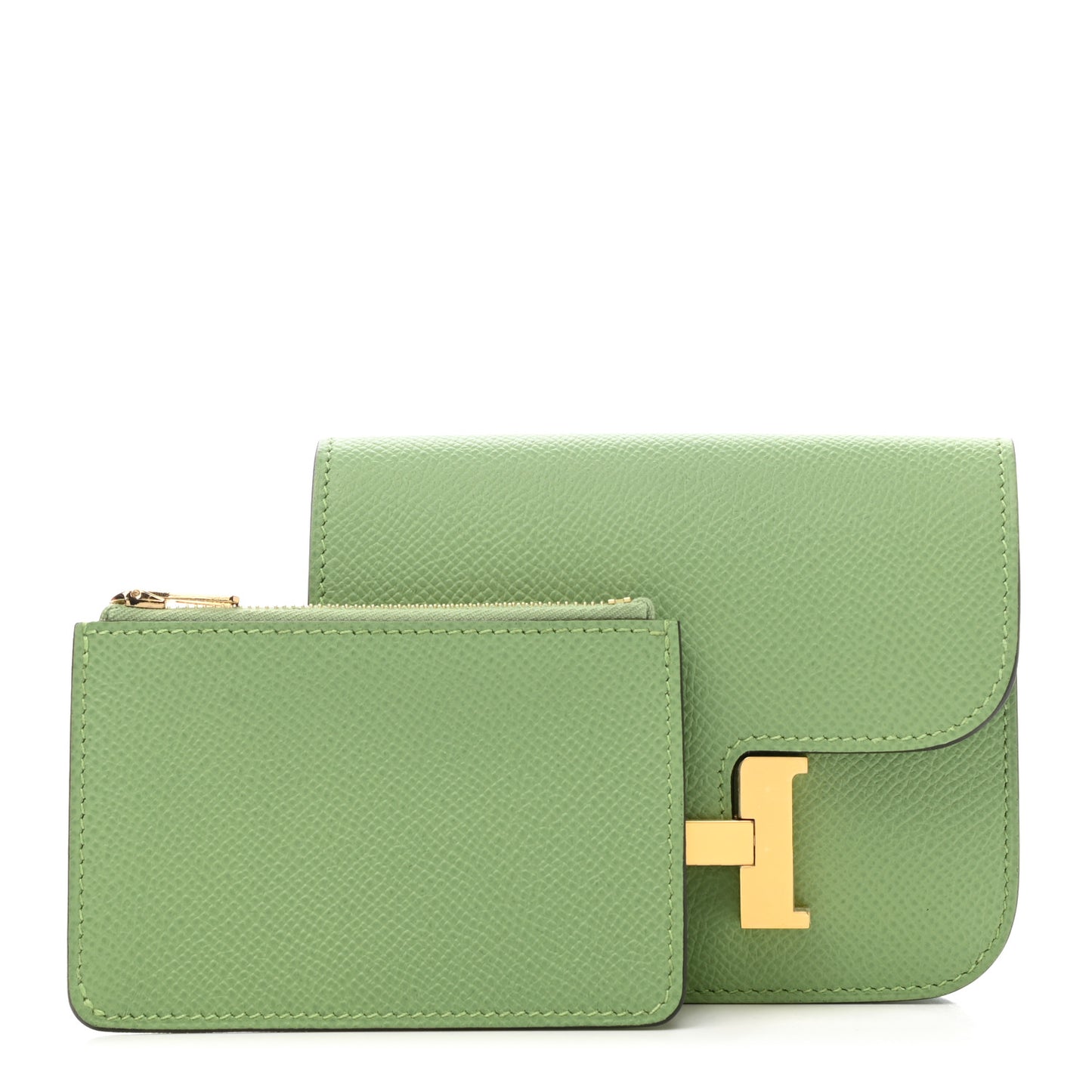 Epsom Constance Slim Wallet Vert Criquet