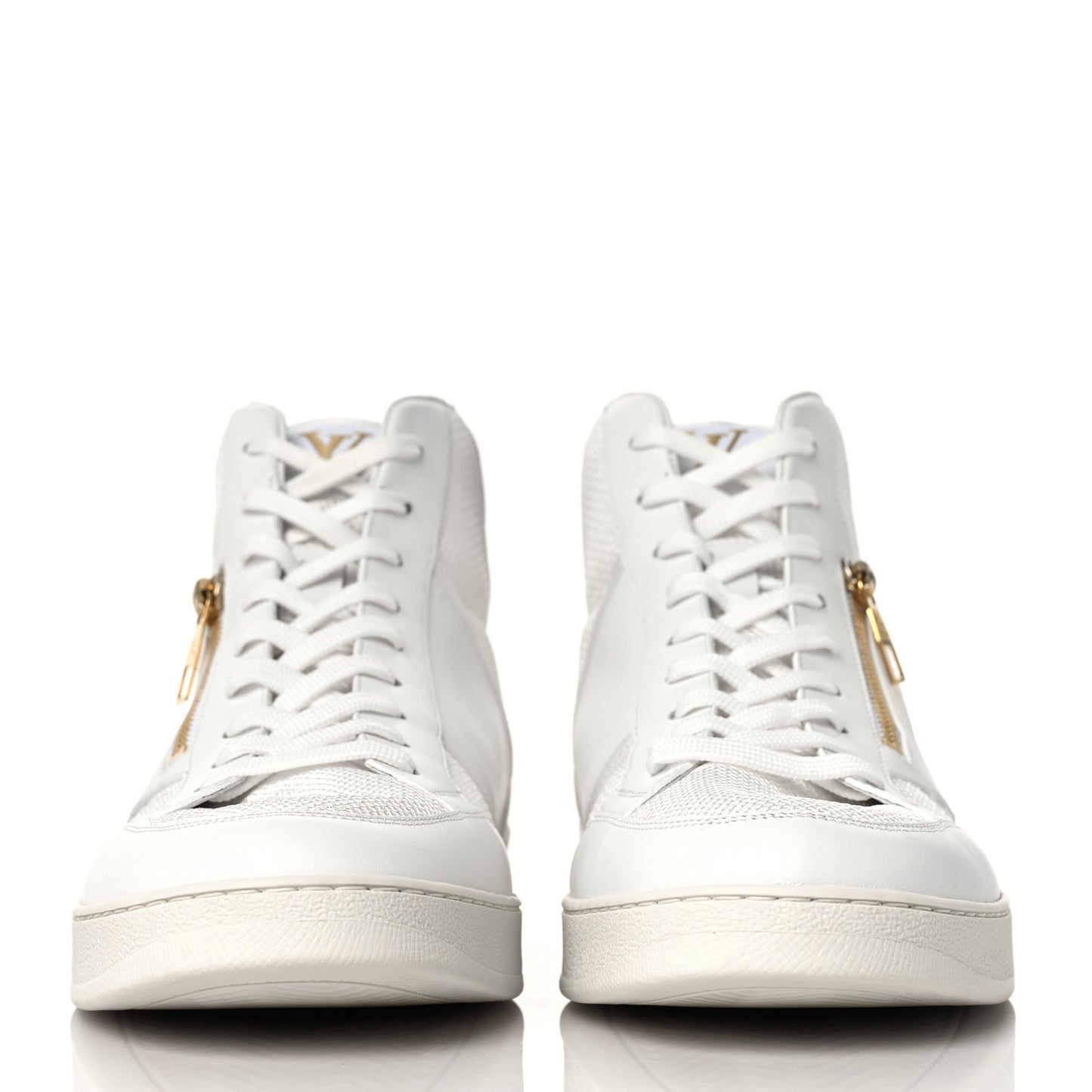 Monogram Calfskin Rivoli High Top Sneakers 10 White