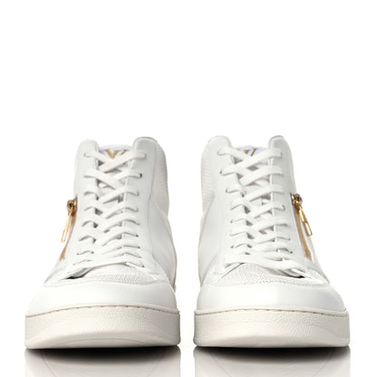 Louis Vuitton Monogram Calfskin Rivoli High Top Sneakers 10 White 2 of 8