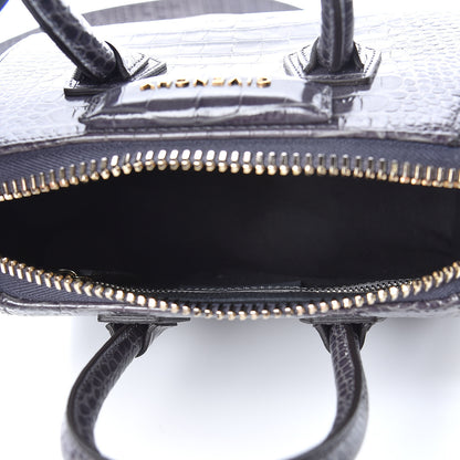 Givenchy Calfskin Crocodile Embossed Mini Antigona Storm Grey 5 of 10
