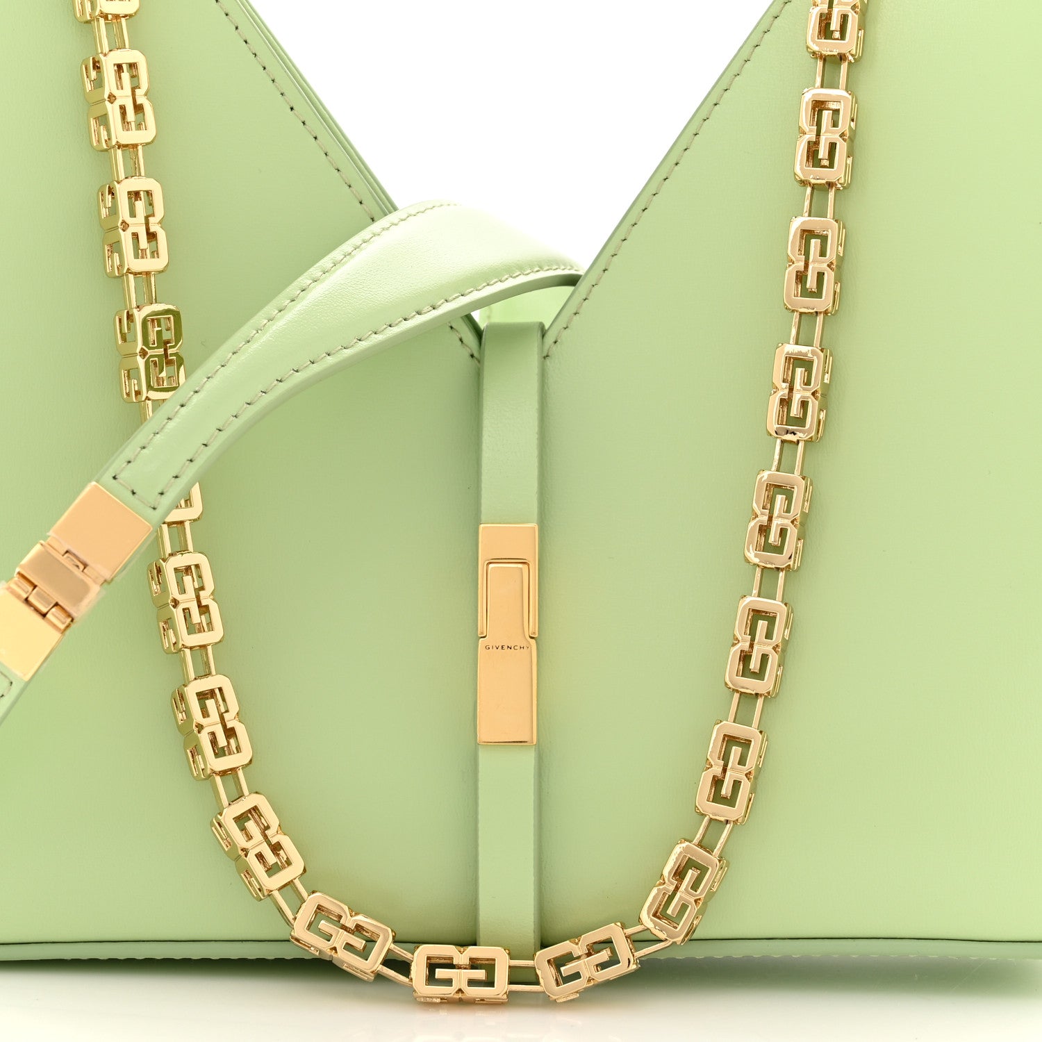 Givenchy Box Calfskin Mini Cut Out Shoulder Bag Pistachio 8 of 10