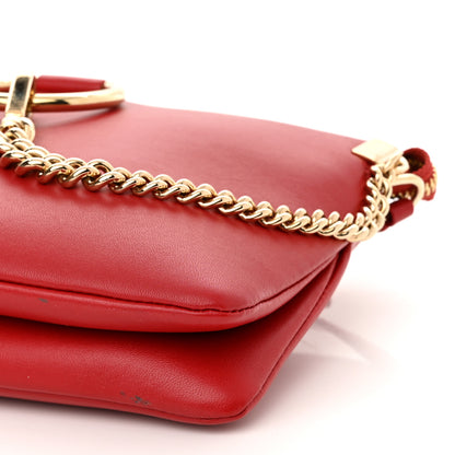 Chloe Supple Lambskin Small Faye Soft Zippered Shoulder Bag Red Crush 9 of 10