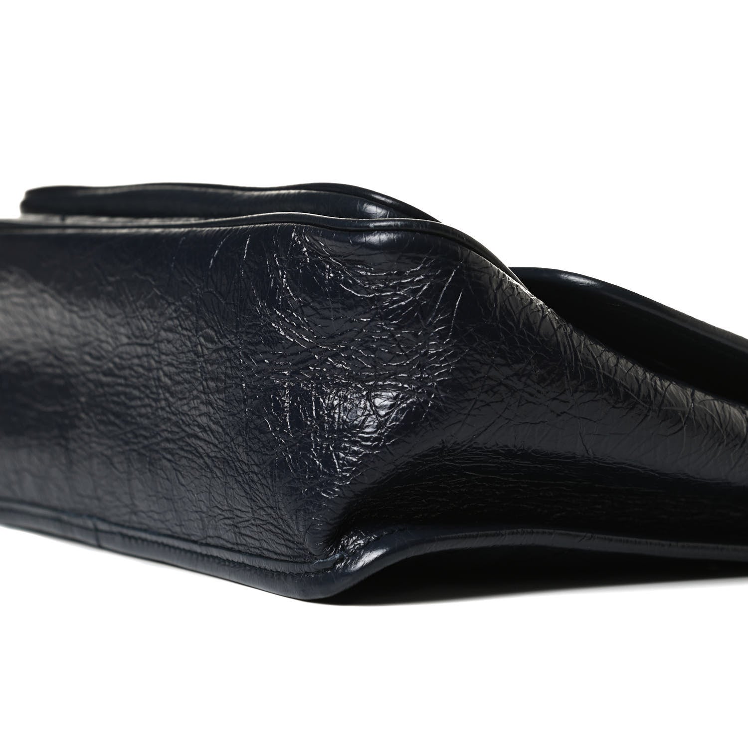 Saint Laurent Crinkled Calfskin Matelasse Monogram Medium Niki Chain Satchel Dark Blue 10 of 15