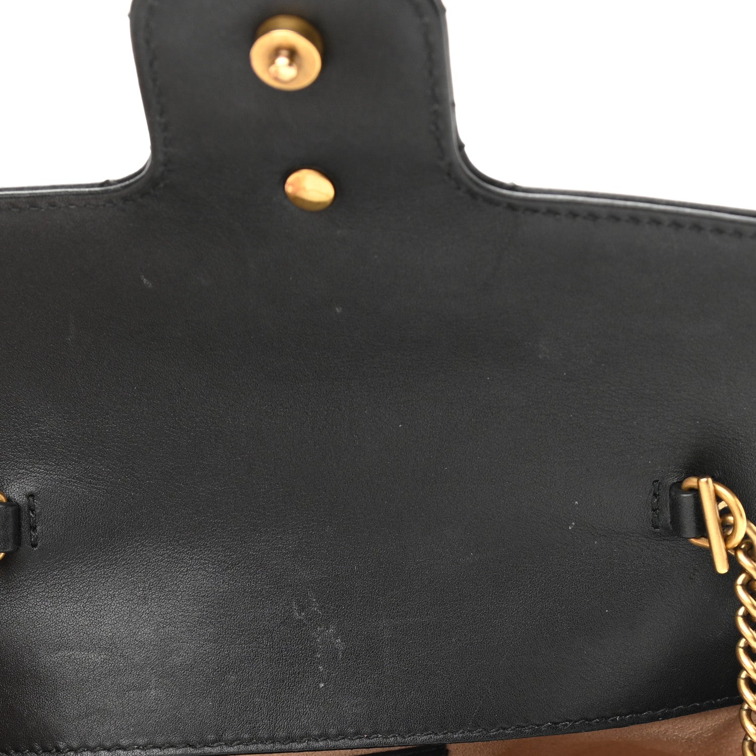 Gucci Calfskin Matelasse Super Mini GG Marmont Shoulder Bag Black 14 of 15