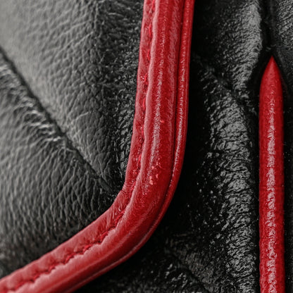 Gucci Vintage Effect Calfskin Matelasse Diagonal Small Torchon GG Marmont Shoulder Bag Black Romantic Cherry 13 of 13