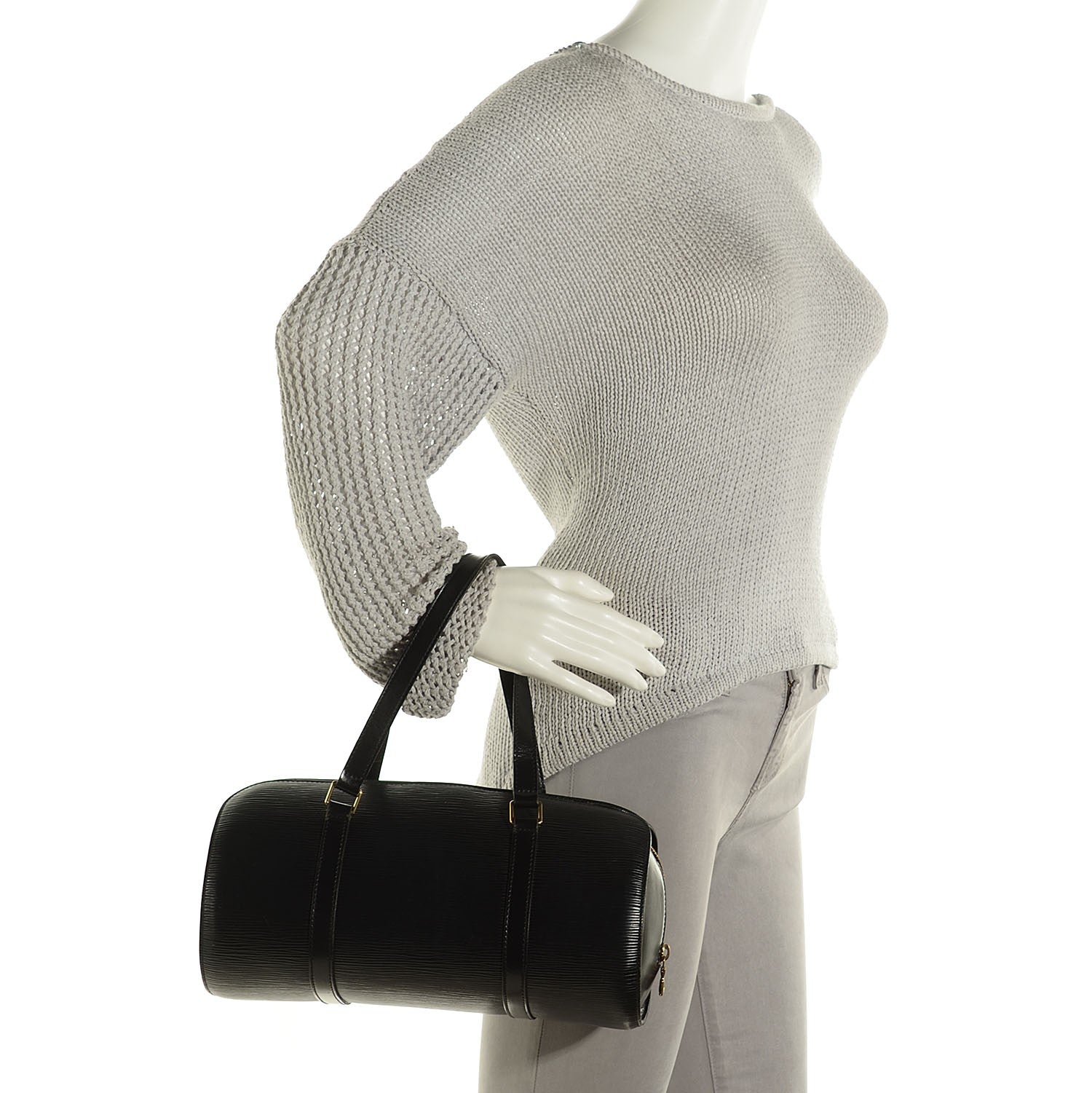 Louis Vuitton Epi Soufflot Black 3 of 8