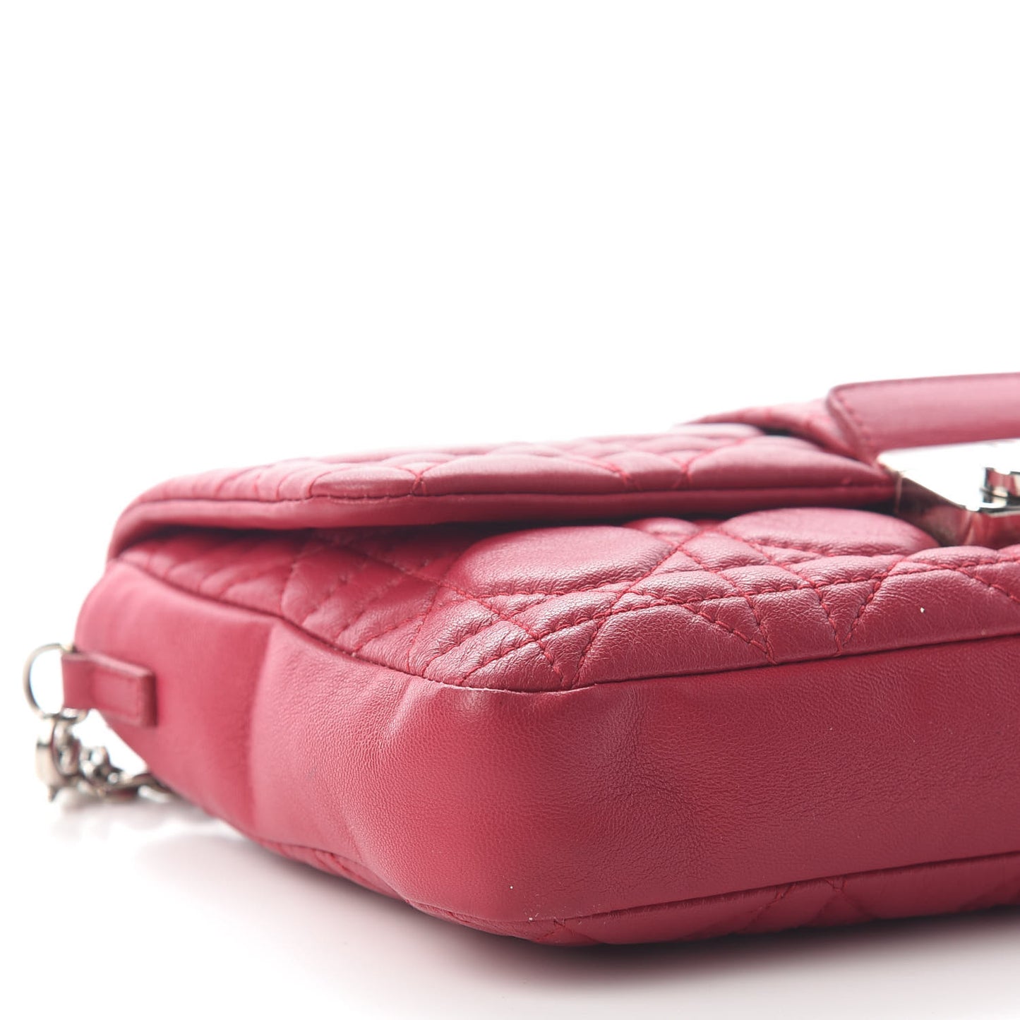 Lambskin Cannage Miss Dior Promenade Pouch Fuchsia