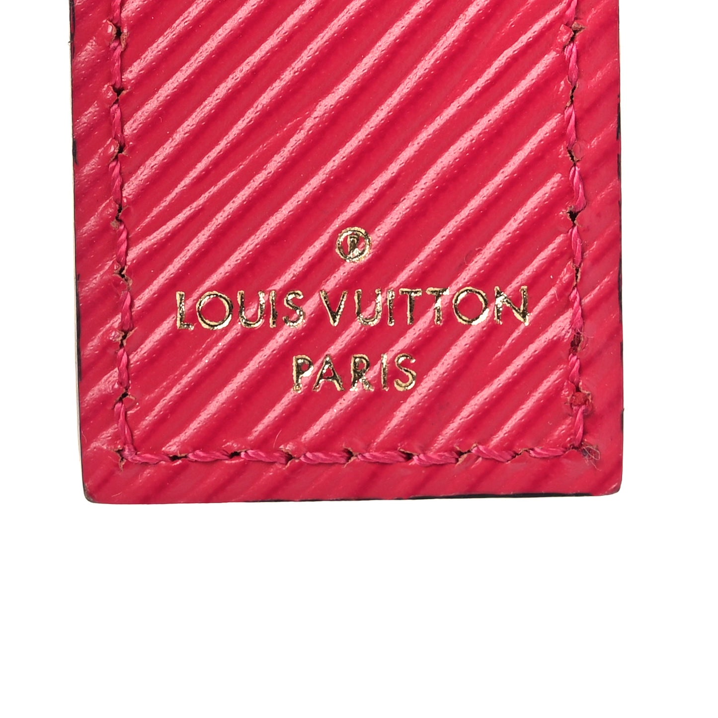 Monogram Fetish Lug Tag Bag Charm Fuschia