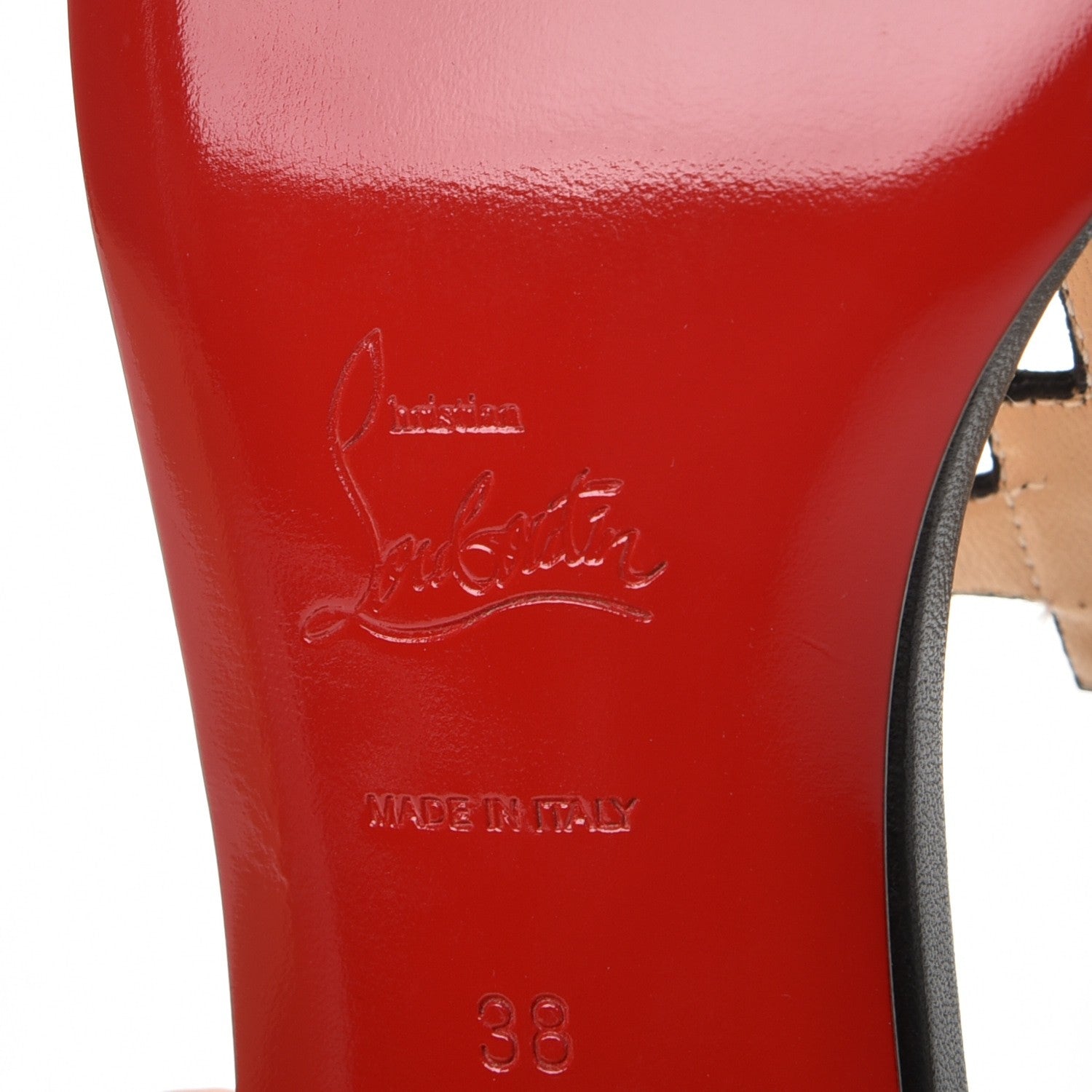 Christian Louboutin Nappa Kaleidra 25 T-Strap Sandals 38 Black 7 of 8