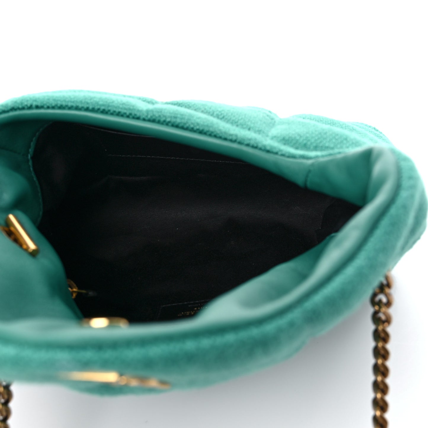 Canvas Quilted Toy Loulou Puffer Monogram Chain Satchel Basil