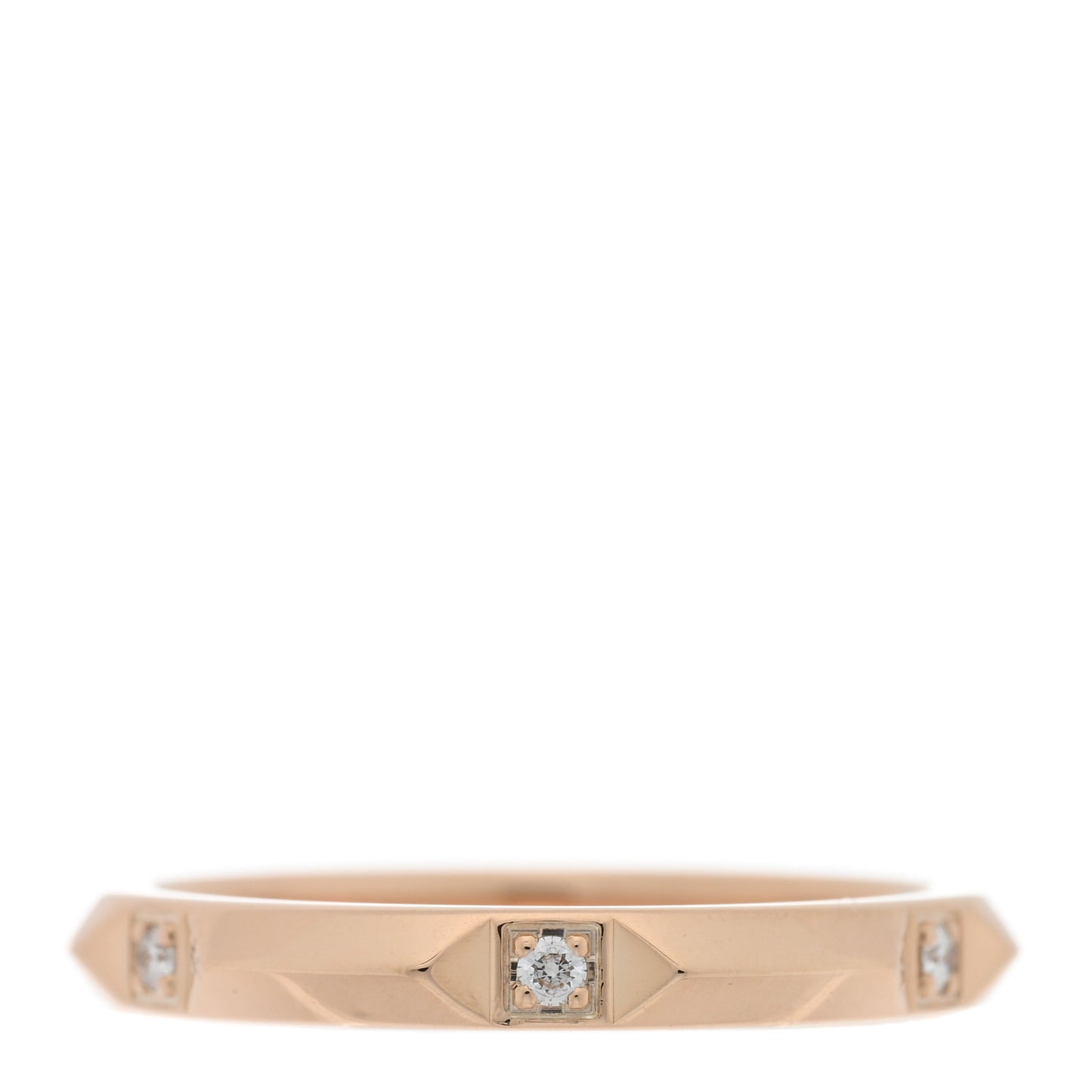 18K Rose Gold Diamond 2.5mm Tiffany True Band Ring 53 6.5
