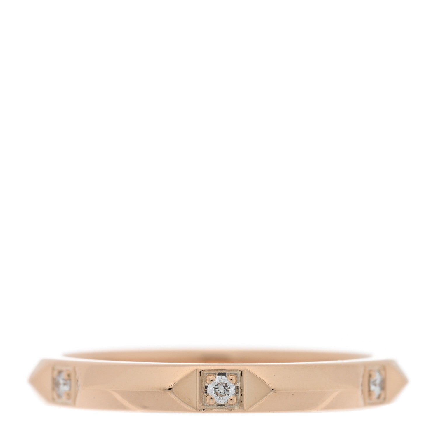Tiffany 18K Rose Gold Diamond 2.5mm Tiffany True Band Ring 53 6.5 1 of 5