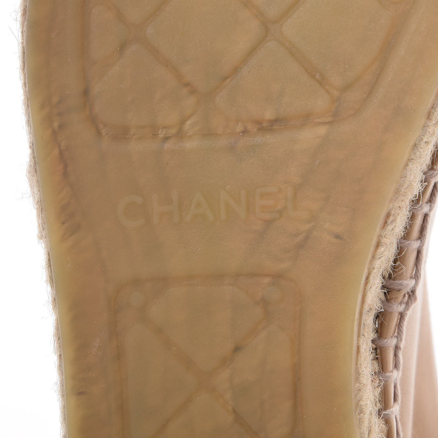 Lambskin CC Espadrilles 41 Beige Black