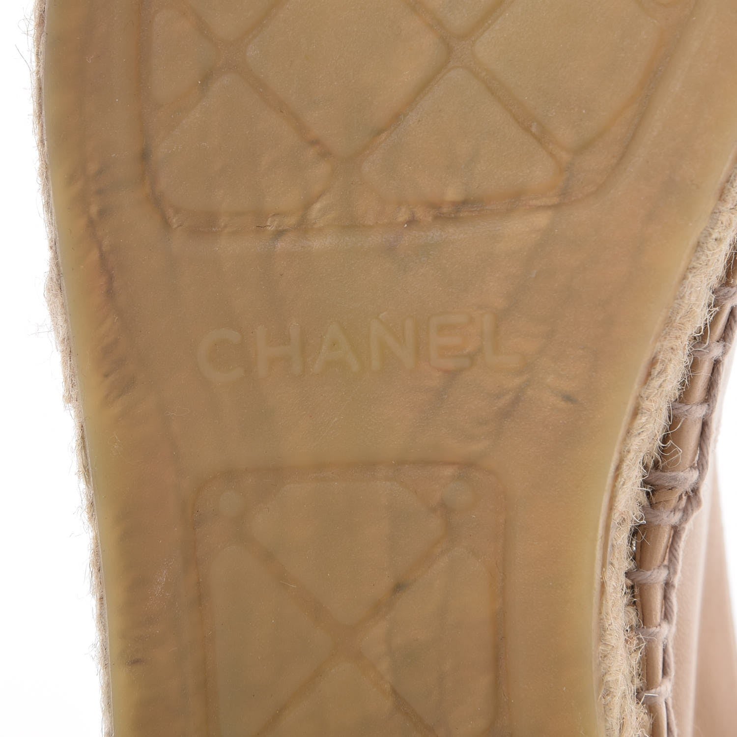 Chanel Lambskin CC Espadrilles 41 Beige Black 6 of 10