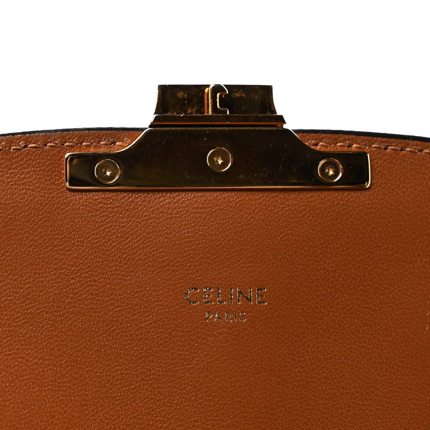 Textile Natural Calfskin Medium Triomphe Bag White Tan