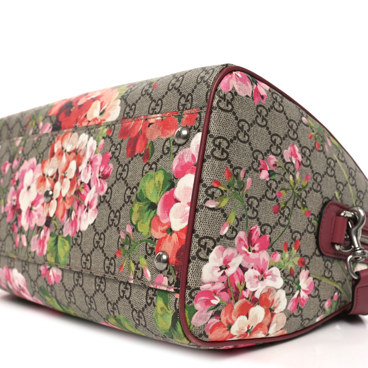 GG Supreme Monogram Blooms Medium Boston Beige Multicolor Dry Rose