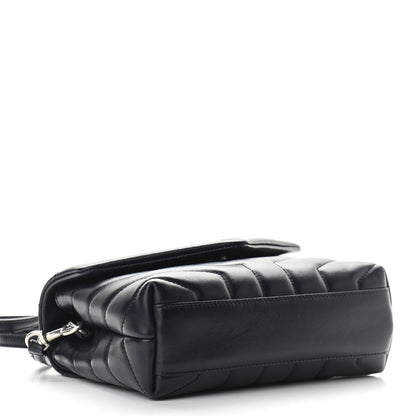 Saint Laurent Calfskin Y Quilted Monogram Toy Loulou Crossbody Bag Black 4 of 9