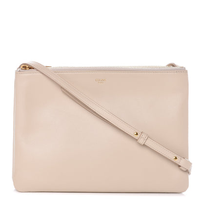 Celine Lambskin Large Trio Crossbody Bag Linen 1 of 9