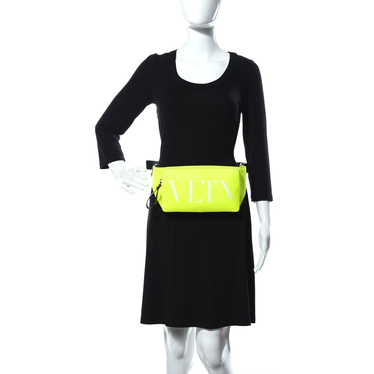 Calfskin VLTN Belt Bag Fluo Yellow