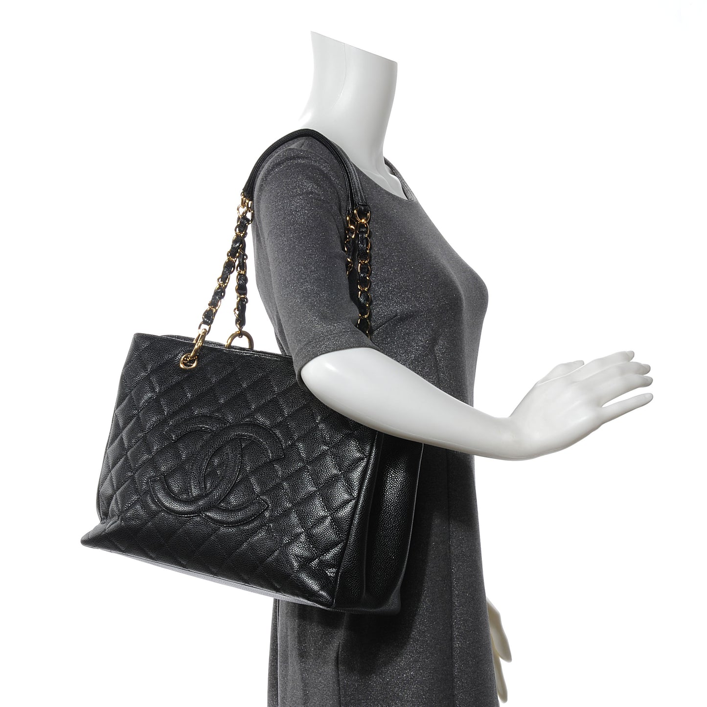 Caviar Grand Shopping Tote GST Black