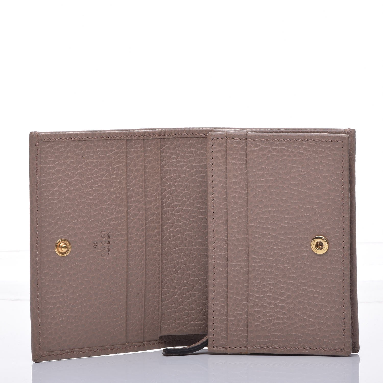 Gucci Pebbled Calfskin GG Marmont Card Case Porcelain Rose 5 of 10