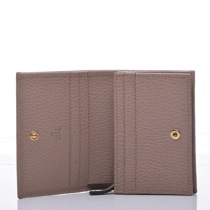 Gucci Pebbled Calfskin GG Marmont Card Case Porcelain Rose 5 of 10