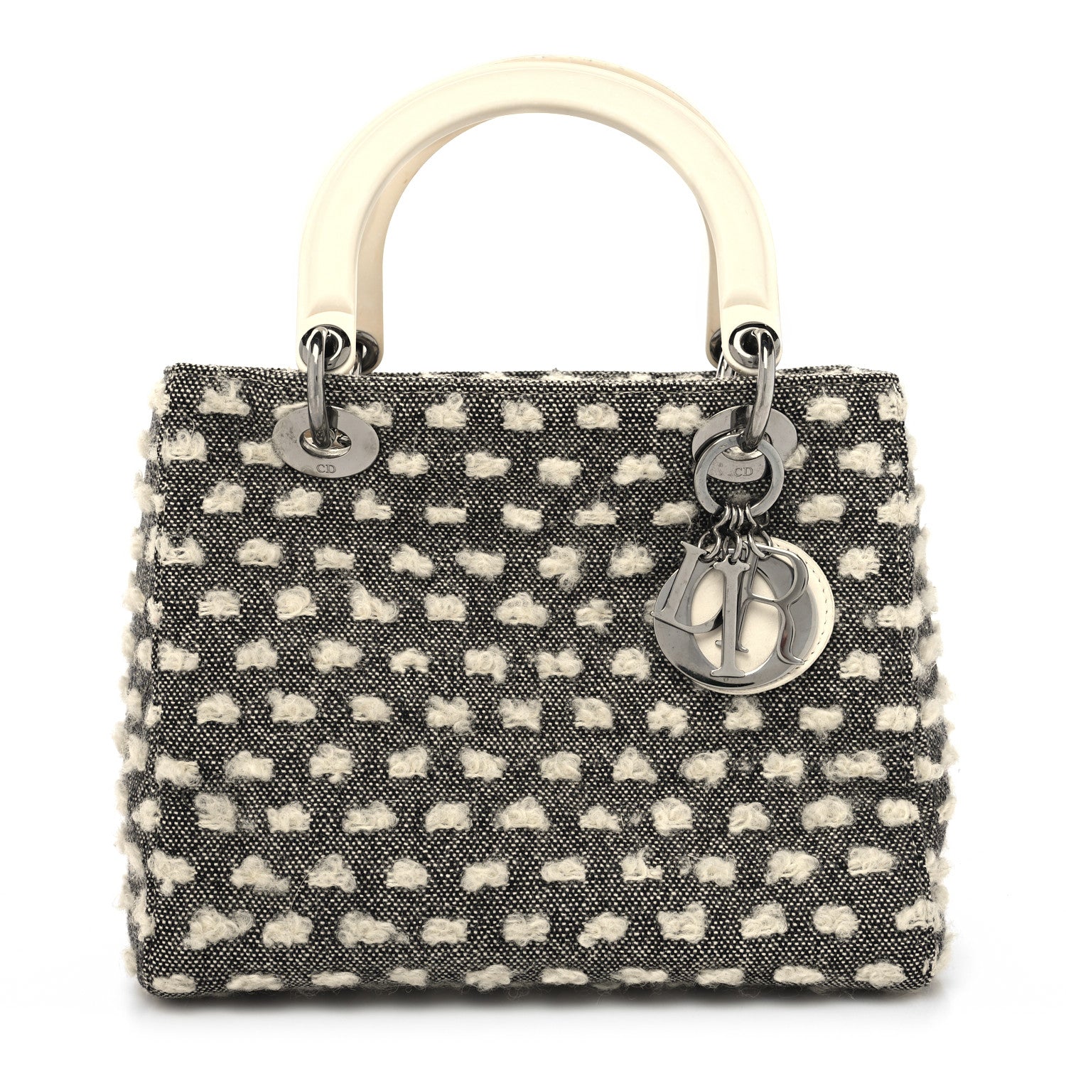 Christian Dior Wool Medium Lady Dior Grey 1 of 12