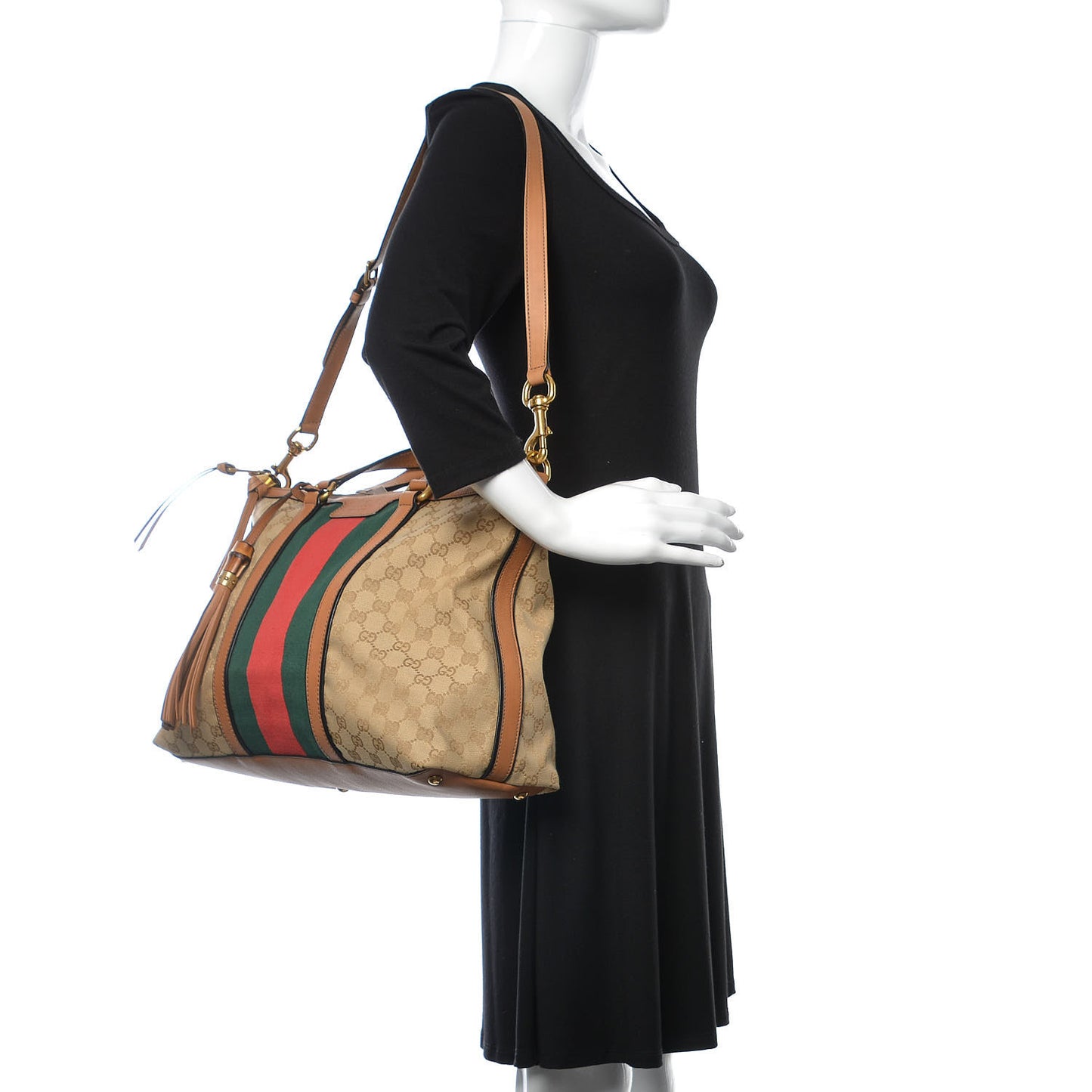 Monogram Web Medium Rania Top Handle Bag Sand