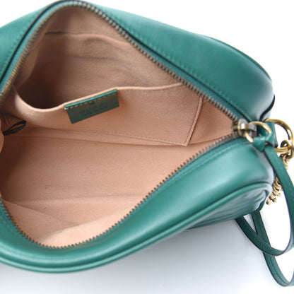 Gucci Calfskin Matelasse Small GG Marmont Chain Shoulder Bag Emerald Green 5 of 10