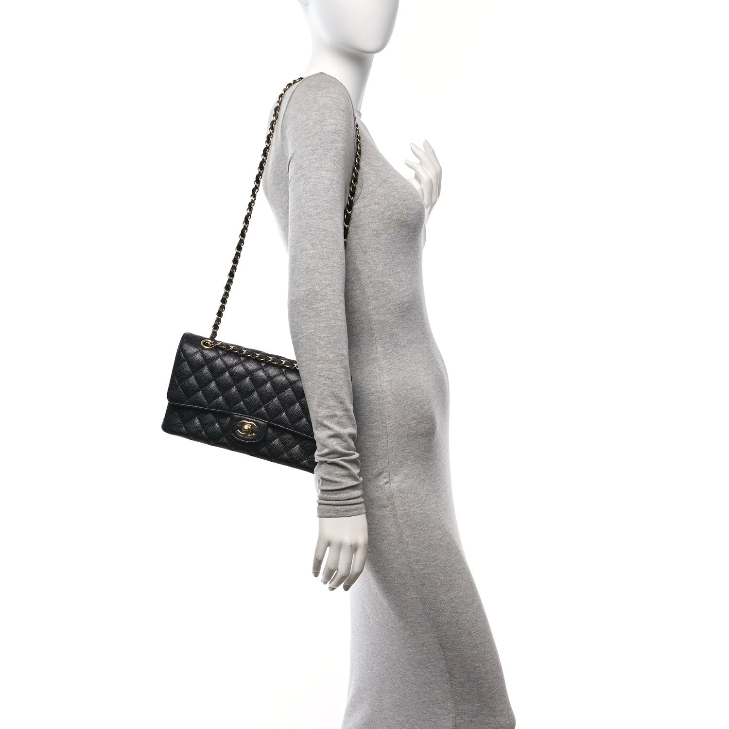 Chanel Caviar Quilted Medium Double Flap Black 2 of 11