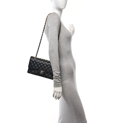 Chanel Caviar Quilted Medium Double Flap Black 2 of 11
