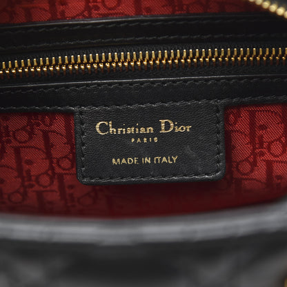 Christian Dior Lambskin Cannage Medium Lady Dior Black 6 of 9