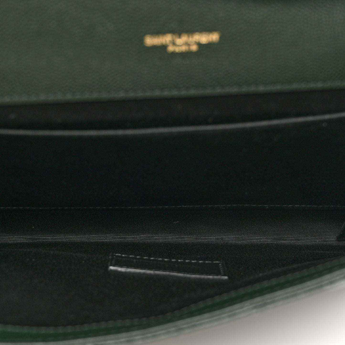 Grain De Poudre Textured Mixed Matelasse Triquilt Monogram Clutch Vert Fonce