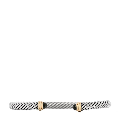 David Yurman Sterling Silver 14K Yellow Gold Prasiolite 5mm Cable Classics Petite Color Bracelet 1 of 4