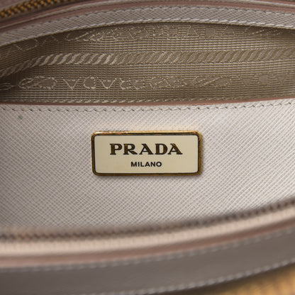Prada Saffiano Lux Bi-Color Promenade Tote Cammeo Talco 5 of 13