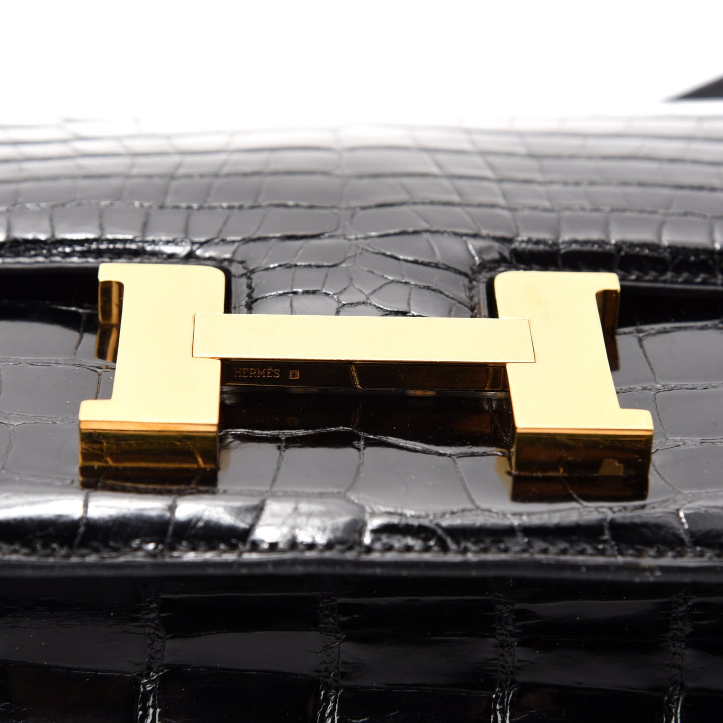 Shiny Alligator Constance 23 Black