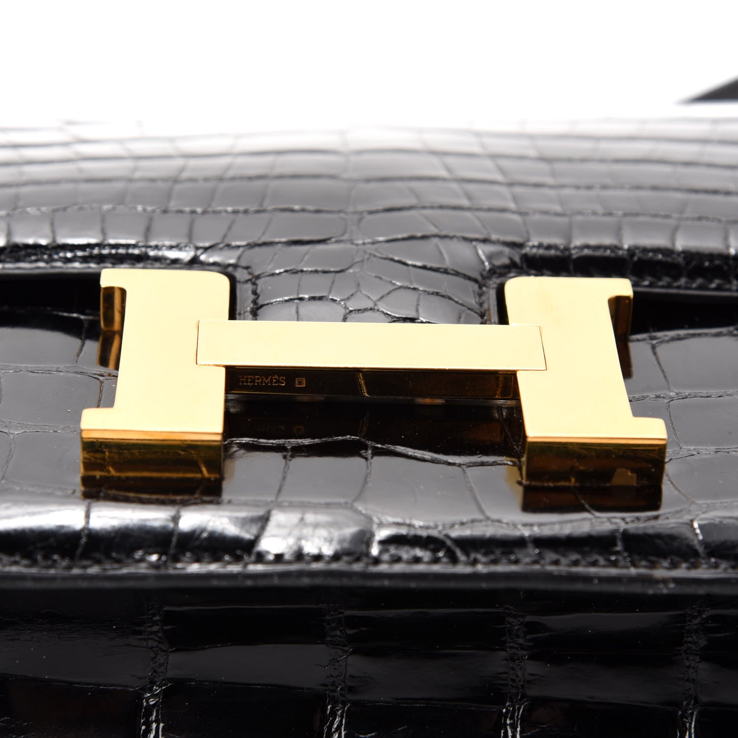 Hermes Shiny Alligator Constance 23 Black 16 of 25