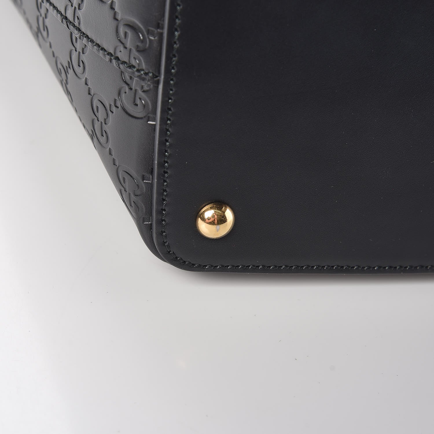 Gucci Guccissima Small Zippered Bucket Tote Black 15 of 16