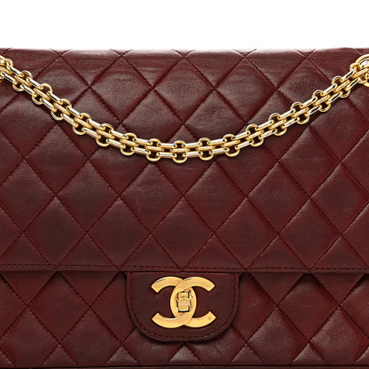 Chanel Lambskin Quilted Medium Double Flap Bijoux Chain Bordeaux 5 of 14