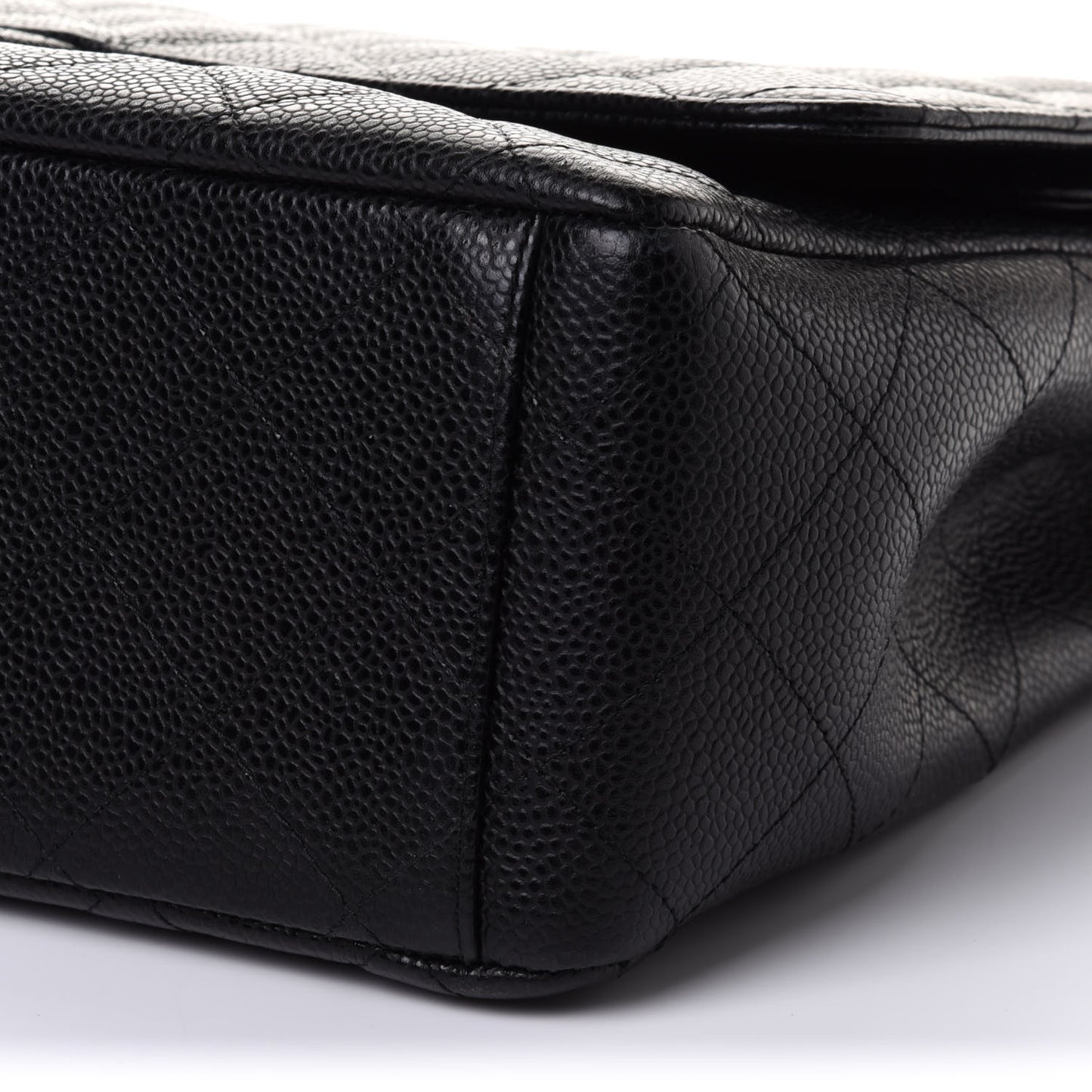 Caviar Quilted Maxi Double Flap Black