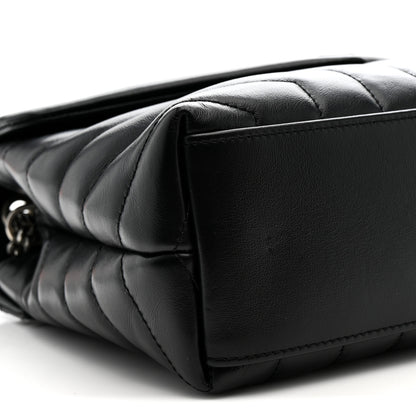 Saint Laurent Calfskin Y Quilted Monogram Small Loulou Chain Satchel Black 10 of 14
