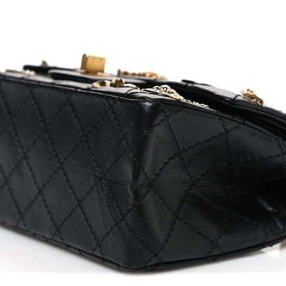 Chanel Aged Calfskin Lucky Charms 2.55 Reissue 224 Flap Black 10 of 10