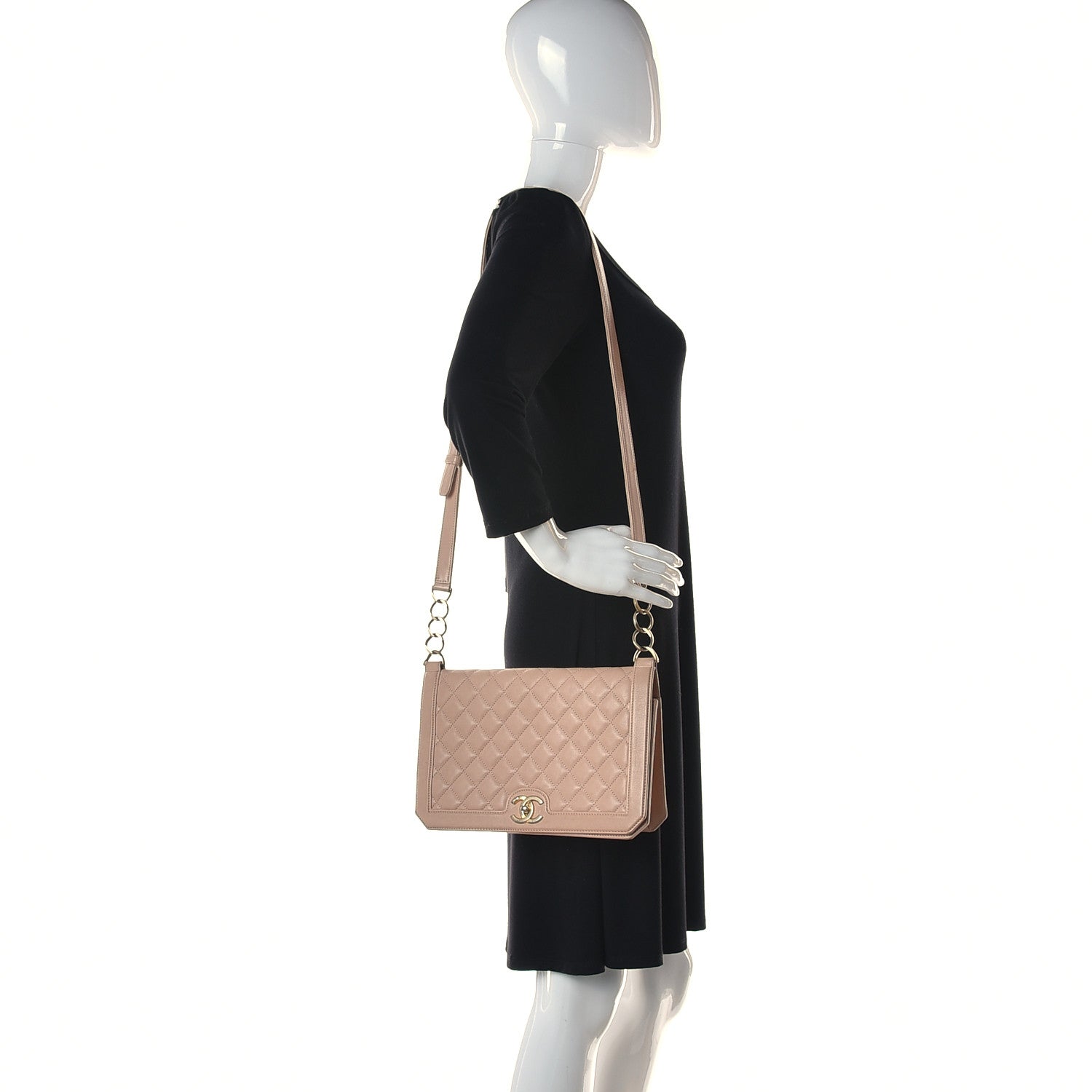 Chanel Calfskin Quilted Flap Beige 3 of 39