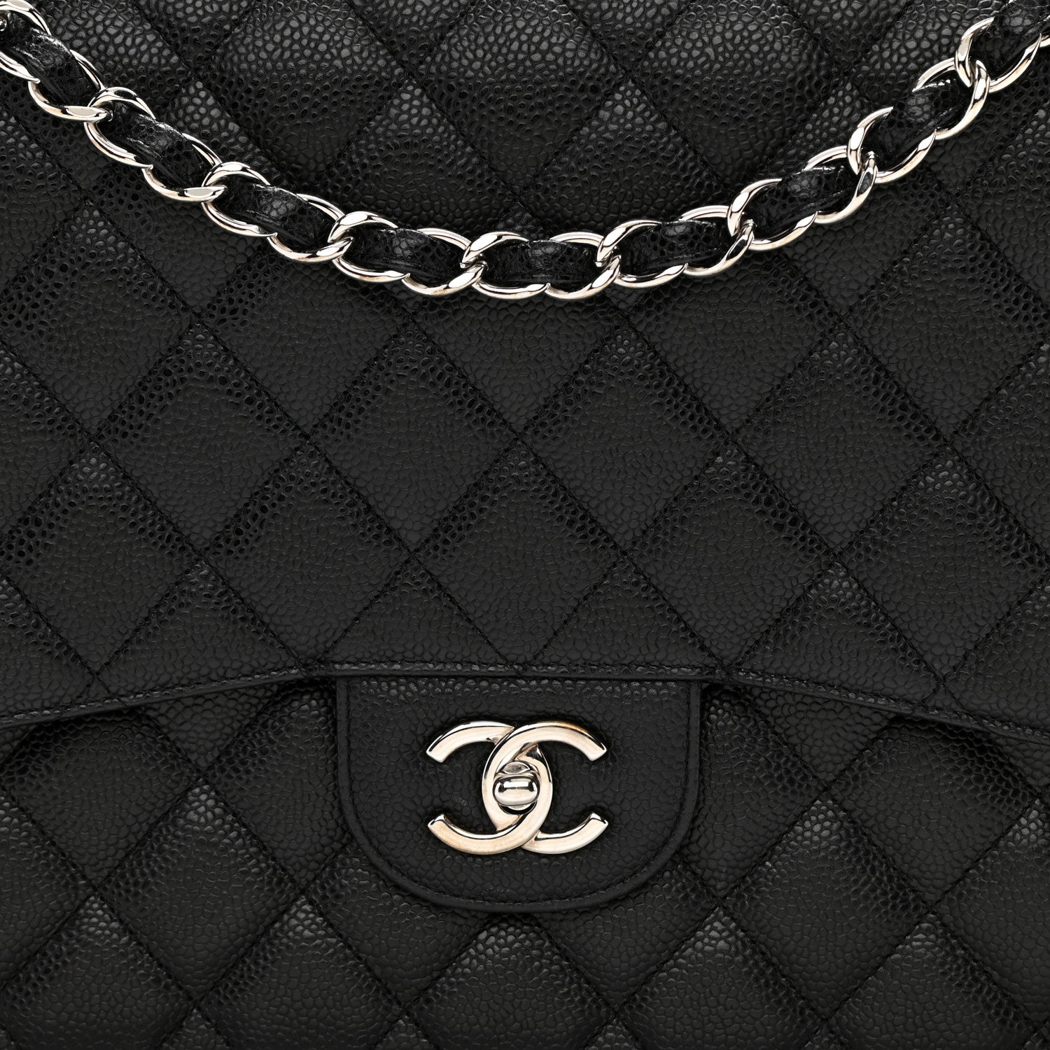 Chanel Caviar Quilted Maxi Single Flap Black 8 of 10