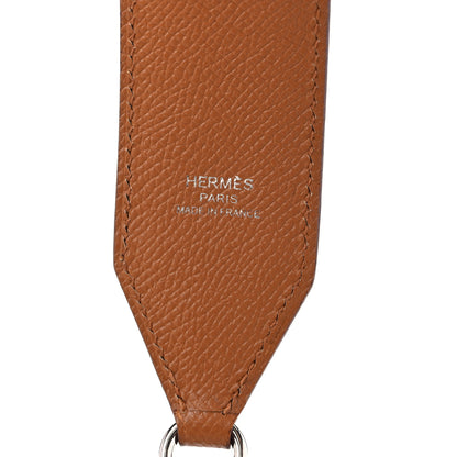 Hermes Epsom 30mm Hexagone Tressage Shoulder Strap Gold Bleu Indigo 3 of 4