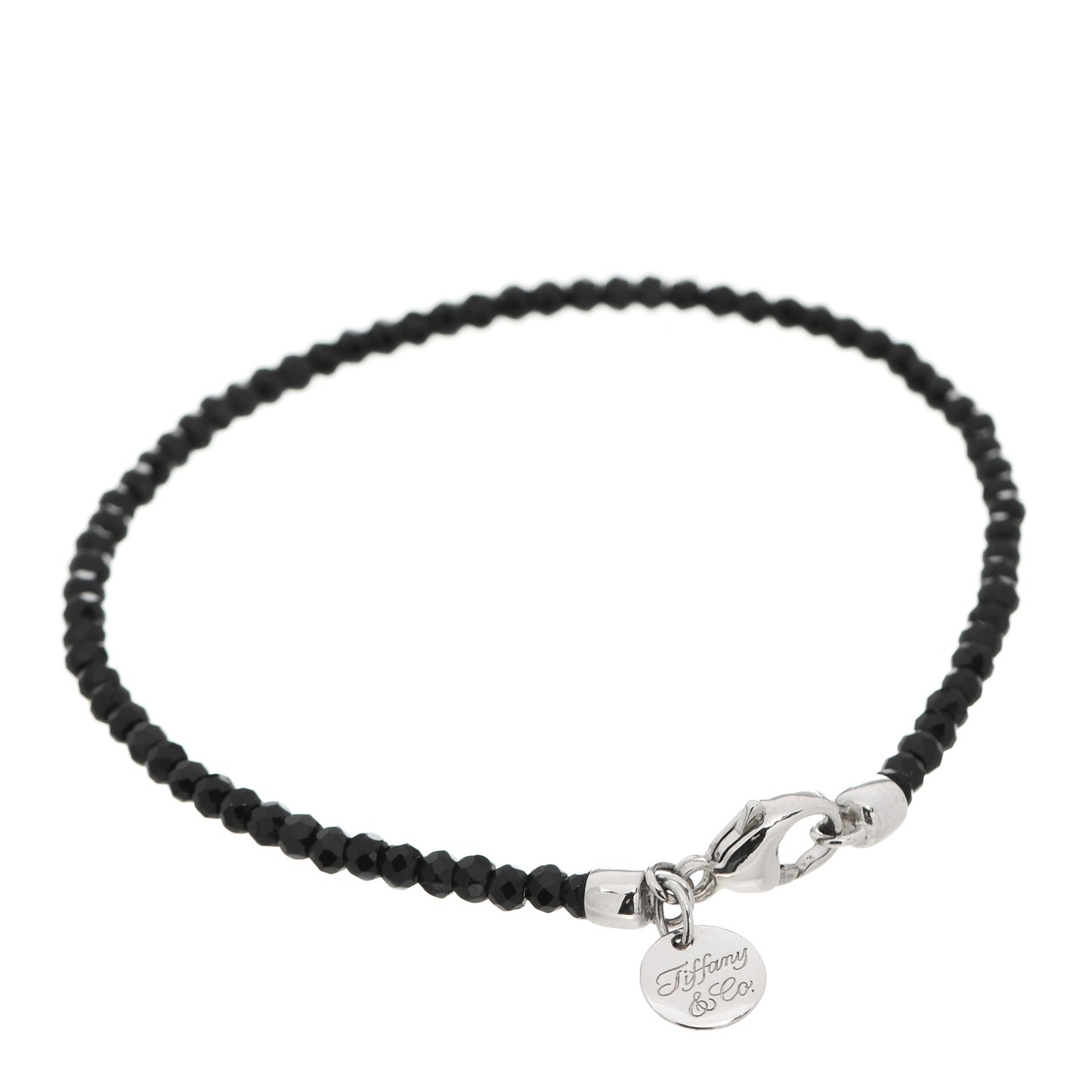 Sterling Silver Black Spinel Ziegfeld Bead Bracelet