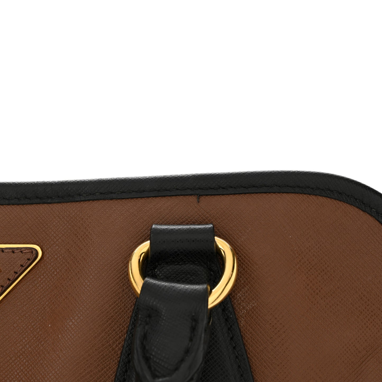 Saffiano Soft Bi-Color Tote Palissandro Black