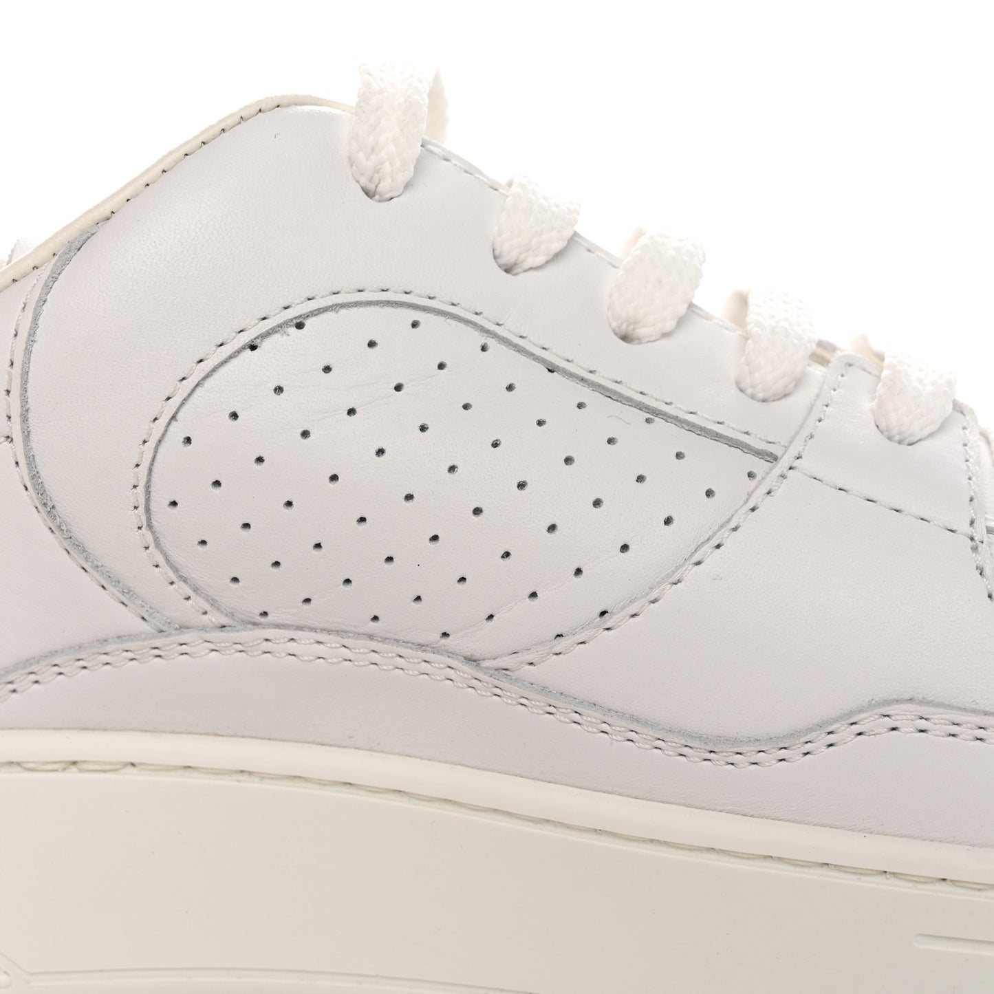 Calfskin CC Womens Sneakers 40.5 White