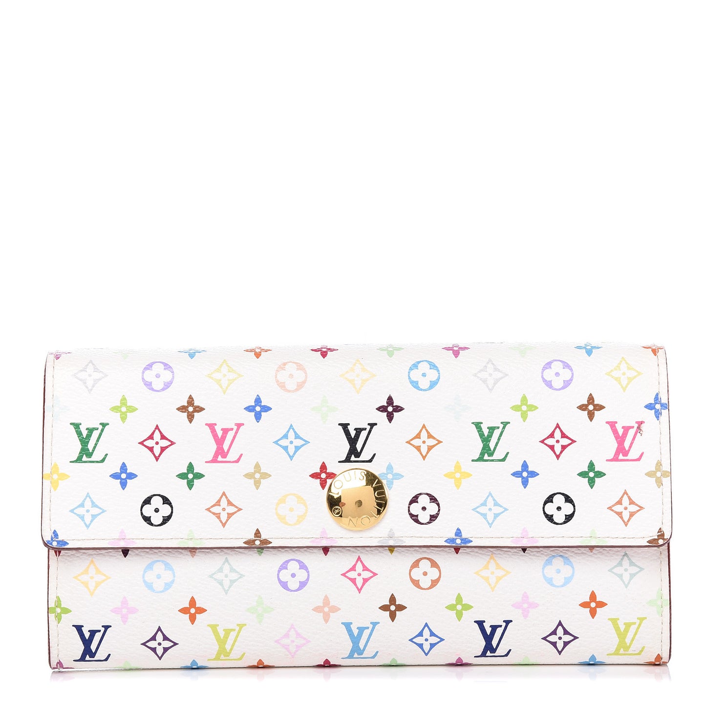 Monogram Multicolor Sarah Wallet White Orange