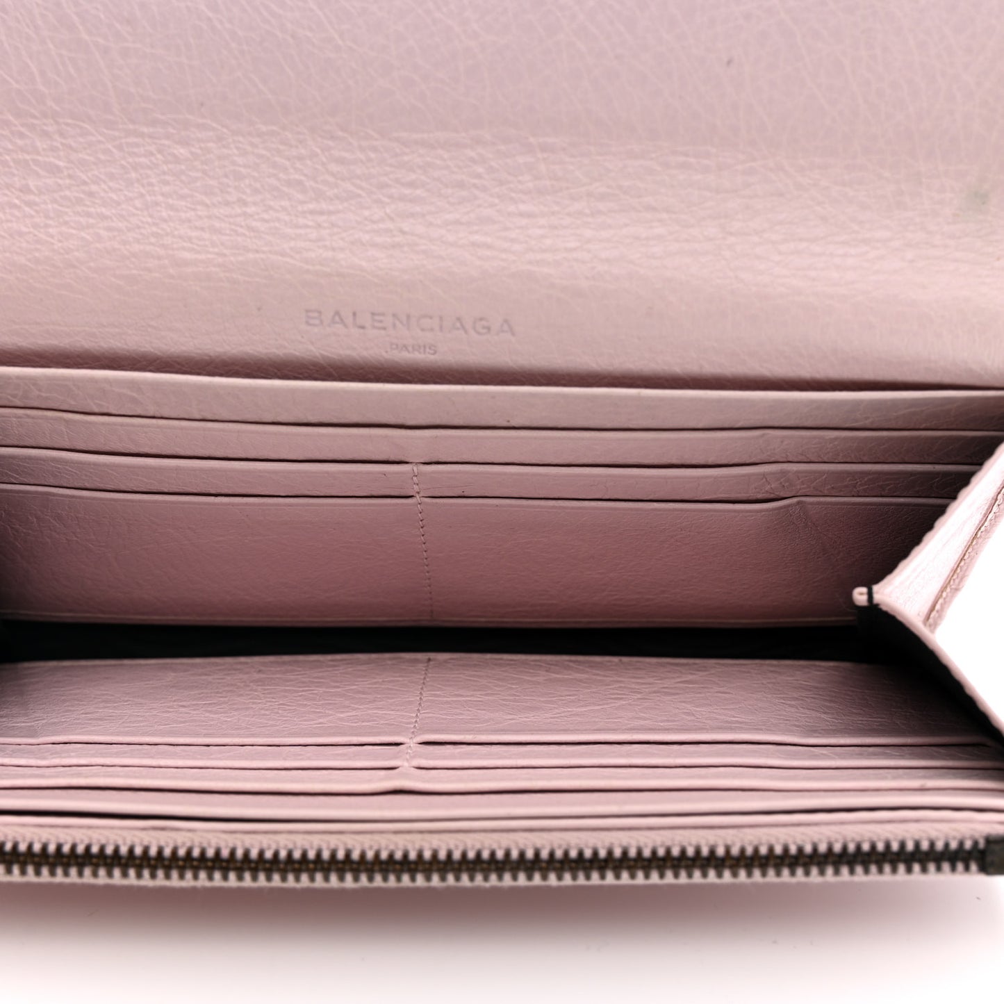 Agneau Classic Hardware Money Wallet Rose Poudre